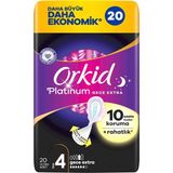 Orkid Platinum Gece Ekstra 20 Adet Dörtlü Paket Ultra İnce Rahatlık ve Koruma