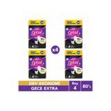 Orkid Platinum Gece Ekstra Boy 4 Hijyenik Ped, 20 Adet, 4'lü Set