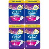 Orkid Platinum Gece Kullanımı İçin Uzun Hijyenik Pedler - 4 Paket, 80 Adet, Maksimum Konfor ve Nefes Alabilir Yüzey
