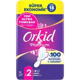 Orkid Platinum Hijyenik Ped Dörtlü Uzun 18 - Yumuşak ve Kuru Konfor 8'li Avantaj Paketi - 8 Adet
