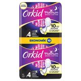 Orkid Platinum Hijyenik Ped Gece Ekstra (Boy 4) Ekonomik Paket 10 Adet Ped