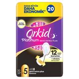 Orkid Platinum Hijyenik Ped Gece Ekstra Plus (Boy 5) 20 Adet Ped