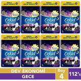 Orkid Platinum Hijyenik Ped Gece Extra 112 Adet Anne Kız Paketi (