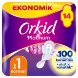 Orkid Platinum Hijyenik Ped Normal (Boy 1) Ekonomik Paket 14 Adet Ped