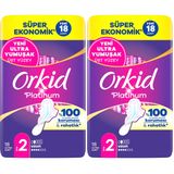 Orkid Platinum Hijyenik Ped Uzun (Boy 2) Süper Ekonomik Paket 18 Adet Ped (2 paketi)