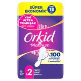Orkid Platinum Hijyenik Ped Uzun (Boy 2) Süper Ekonomik Paket 18 Adet Ped