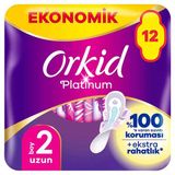 Orkid Platinum Hijyenik Ped Uzun Ekonomik Paket 12'li