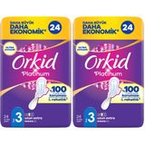 Orkid Platinum Hijyenik Ped Uzun Extra (Boy 3) 24 Adet Ped (2 paketi)