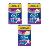Orkid Platinum Kokulu Hijyenik Ped Boy 3 Gece & Gunduz 5'Li Rahatlik Super Ekonomik 16'Li Paket X 3 Adet