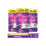 Orkid Platinum Normal (Boy 1) 24 Adet Süper Ekonomik Hijyenik Ped x3