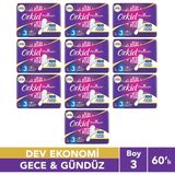 Orkid Platinum Uzun Extra Hijyenik Ped 60 Ped Anne Kız Paketi Gün Boyu Konfor ve Sızıntı Önleyici