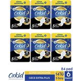 Orkid Süper Ultra Gece Extra Plus 14 Adet 5 Boy x 6 Paket Nefes Alabilen Yüzey ile Konfor