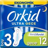 Orkid Ultra Ekonomil Gece Ekstra 12'li Ped