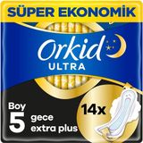 Orkid Ultra Ekstra Hijyenik Ped Gece Ekstra Plus 14'lü