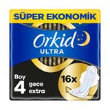 Orkid Ultra Extra Gece Extra Boy 4 16'lı Ped