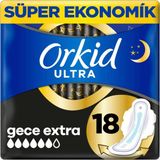 Orkid Ultra Extra Hijyenik Ped Gece Extra 18 Ped Boy 4