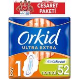 Orkid Ultra Extra Hijyenik Ped Normal 52 Adet Sızıntılara Karşı %100 Koruma Sağlar