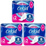 Orkid Ultra Extra Hijyenik Ped Uzun Tekli Paket 8 Ped 3lü paket