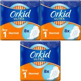 Orkid Ultra Extra Normal Hijyenik Ped, 24 Adet (3 Paket x 8)
