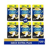 Orkid Ultra Extra Plus 20'li Gece Kullanım Ped 4'lü x 6 Adet Ekstra Rahatlık ve Nefes Alabilen Yüzey