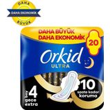 Orkid Ultra Gece Ekstra Boy 4 20 Adet Hijyenik Ped