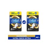 Orkid Ultra Gece Ekstra Hijyenik Ped 20 Adet 4 Boy 2 Adet
