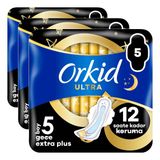 Orkid Ultra Gece Ekstra Plus (Boy 5) 5 Adet Hijyenik Ped 3lü paket