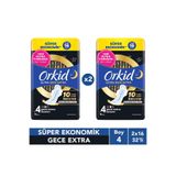 Orkid Ultra Gece Extra (Boy 4) 16 Adet Süper Ekonomik Hijyenik Ped x2