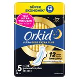 Orkid Ultra Gece Extra Plus (Boy 5) Gece Extra Plus Hijyenik Ped 14 Adet