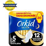 Orkid Ultra Gece Extra Plus Hijyenk Ped 20'li