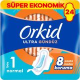 Orkid Ultra Hijyenik Ped 24 Ped Süper Paket Normal (Boy 1) Sızıntı Önleyici ve Konforlu