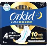 Orkid Ultra Hijyenik Ped Gece Ekstra (Boy 4) 5 Adet Ped