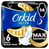 Orkid Ultra Hijyenik Ped Gece Ekstra Max (Boy 6) 14 Adet Ped