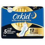 Orkid Ultra Hijyenik Ped Gece Ekstra Plus (Boy 5) 5 Adet Ped