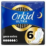 Orkid Ultra Hijyenik Ped Gece Ekstra Tekli Paket 6 Ped