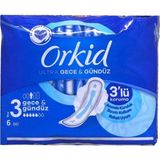 Orkid Ultra Hijyenik Ped Gece & Gündüz Tekli Paket 6'lı*3 Paket