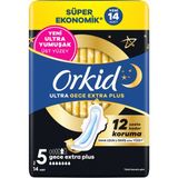 Orkid Ultra Hijyenik Ped Süper Ekonomik Paket Gece Extra Plus (Boy 5) 14 Adet Ped