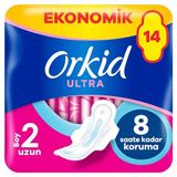 Orkid Ultra Hijyenik Ped Uzun (Boy 2) Ekonomik Paket 14 Adet Ped