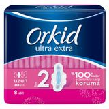 Orkid Ultra Hijyenik Tekli Paket Uzun 8 Ped