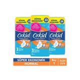 Orkid Ultra Normal (Boy 1) 24 Adet Süper Ekonomik Hijyenik Ped x3