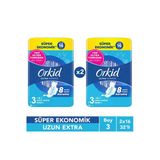 Orkid Ultra Uzun Extra (Boy 3) 16 Adet Süper Ekonomik Hijyenik Ped x2