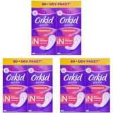 ORKID Yaprak Pamuksu Günlük Ped Deo Fresh 80 Adet 3lü paket