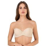 Orkide 2850 Kadın Ten Push-Up Dolgulu Straplez Sütyen