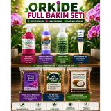 Orkide Full Bakım Seti 7 Parça , Bloom 500 Ml, Spray Max, Mantar Önleyici 200 Ml, Köklendirme Jeli 1,5 Gr , Cocohusk 1 Litre , Kil Bilyesi 1 Litre