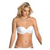 Orkide Meba Kadın Straplez Bra Push Up Dolgulu Beyaz Sütyen, Beyaz, 85B