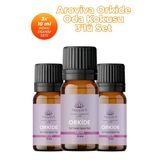 Orkide Oda Kokusu 3'Lü Set- Doğal Esansiyel Uçucu Yağ, Difüzör Esansı, Buhurdanlık Yağı