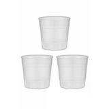 Orkide Saksısı 12 Pot (0.73 Litre) Şeffaf (3 Adet) Yarı Saydam, Saksısı