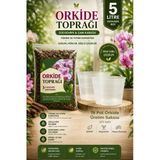 Orkide Toprağı 5 Litre / 2 Adet 19 Pot Orkide Üretim Saksısı