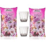 Orkide Toprağı 6L 2 Adet Şeffaf Orkide Saksısı 1.5 L