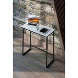 Orlantha Çok Amaçlı Çalışma Masası Bilgisayar Masası Çizim Masası Ofis Masası Beyaz Tabla Siyah Ayak - 40 x 80
